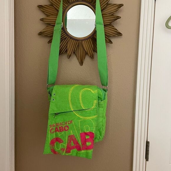 Robin Ruth The Beach Of Cabo Crossbody Lime Florescent Green Hot Pink Bag - Picture 13 of 16